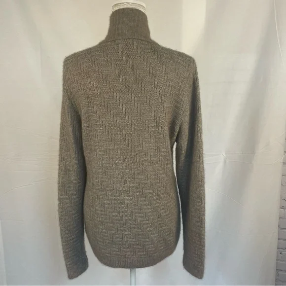 Qiviuk Joel Woman Qiviut/Merino/Silk Zip-Front Cardigan Sweater L - Picture 7 of 10